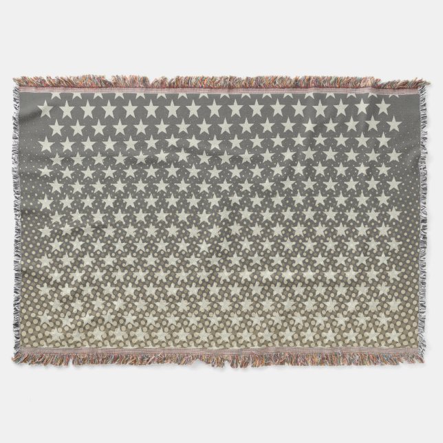 Funny Stars Pattern transparent + your idea Throw Blanket (Front)