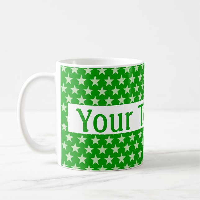 Funny Stars Pattern + your text Coffee Mug (Left)