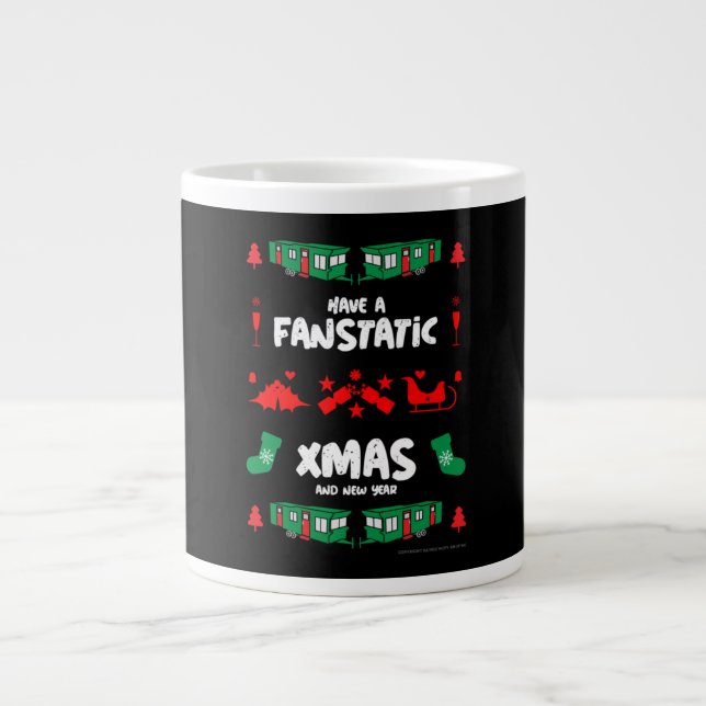 Funny Static Caravan Mobile Home Gifts   Large Coffee Mug (Front)