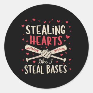 Funny Stealing Hearts Like I Steal Ses Sell Valent Classic Round Sticker