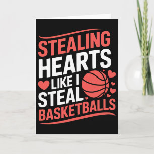 Funny Stealing Hearts Steal Sket Kids Valentine Bo Card