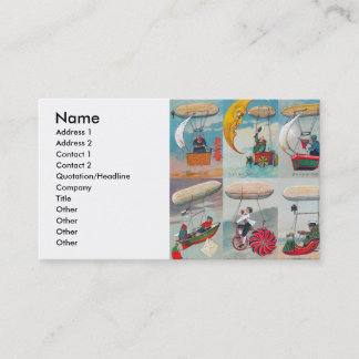funny steampunk air machines wacky inventions business card