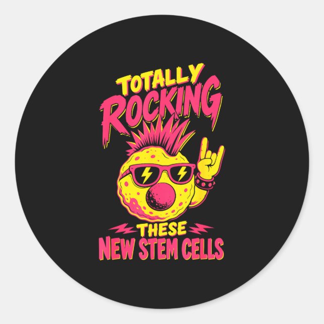 Funny stem cell transplant survivor  classic round sticker (Front)