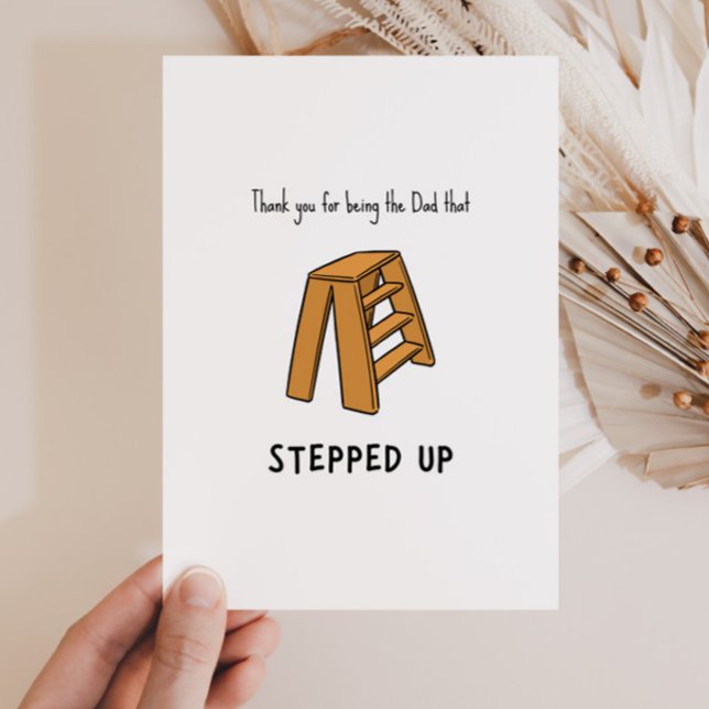 Funny Stepdad Pun Fathers Day Holiday Card (Creator Uploaded)