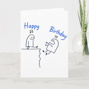 Funny Stick Figure Meme Birthday  Customizable Age Card