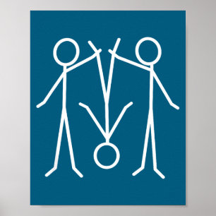 Funny Stick Figure Poster
