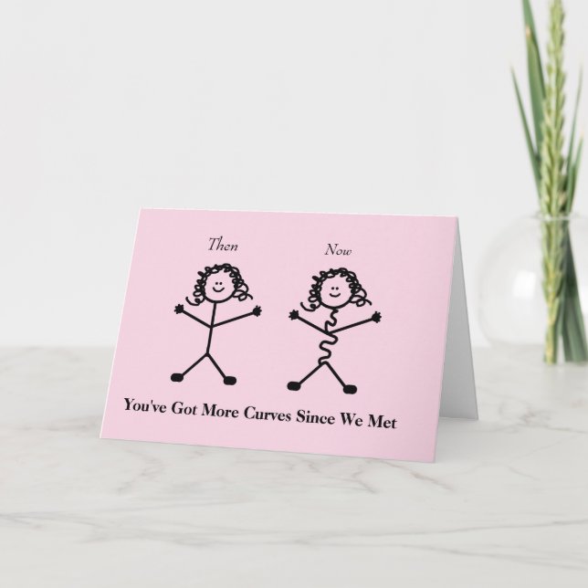 Funny Stick Lady Valentine's Day Card (Front)