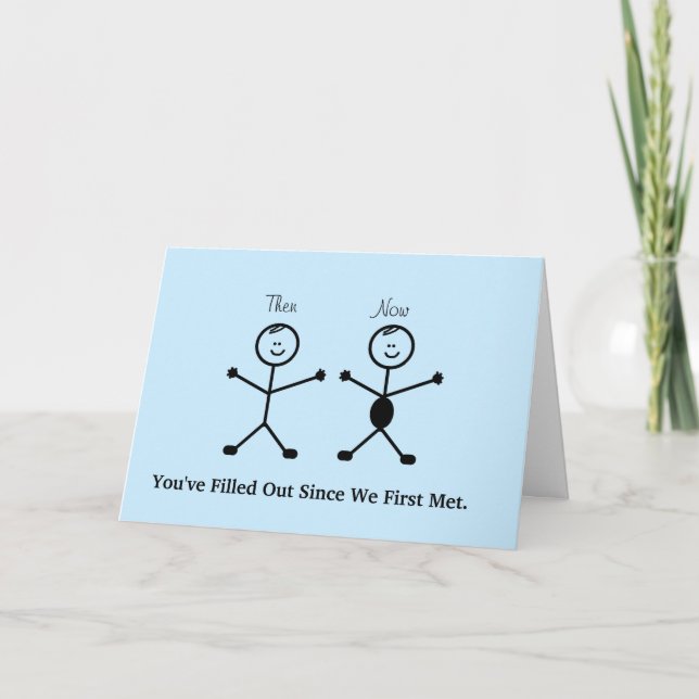 Funny Stick Man Valentine's Day Card (Front)