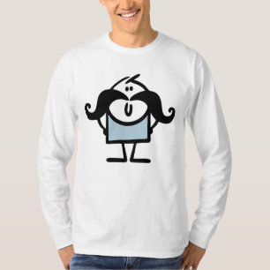 Funny stick man with moustaches T-Shirt