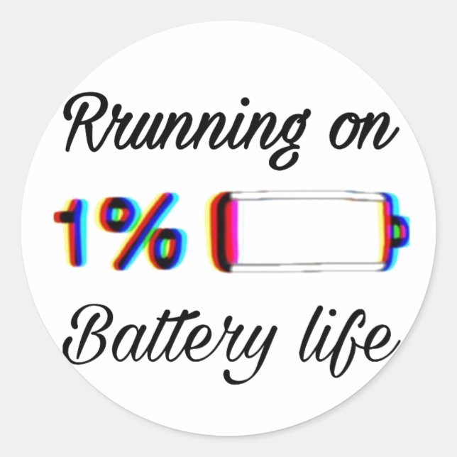 funny sticker/ 1 inch classic round sticker (Front)