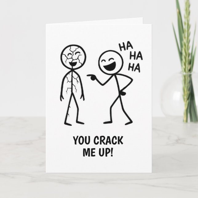 Funny Stickman Birthday Card (Front)