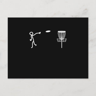 Funny Stickman Disc Golf Player Sports Lover Postcard