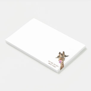 Funny Sticky Notes Playful Giraffe - Custom Text