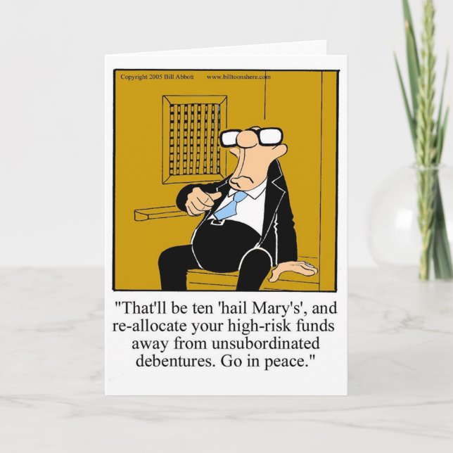 Funny Stock Market Humour Blank card (Front)
