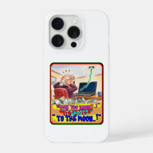 Funny Stock Trader Short Squeeze Panic Drawing iPhone 15 Pro Case