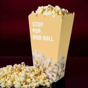 Funny Stop Pop & Roll Yellow Favor Box