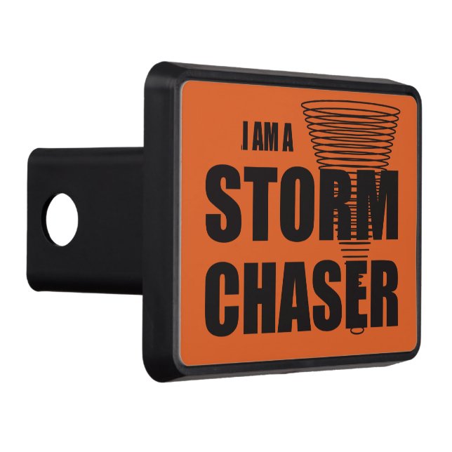 Funny Storm Chaser Trailer Hitch Cover (Right)