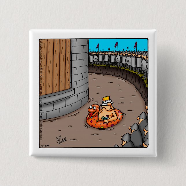 Funny "Storm the Castle" Button (Front)