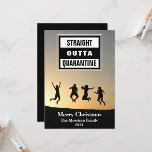 Funny Straight Outta Quarantine Photo Christmas