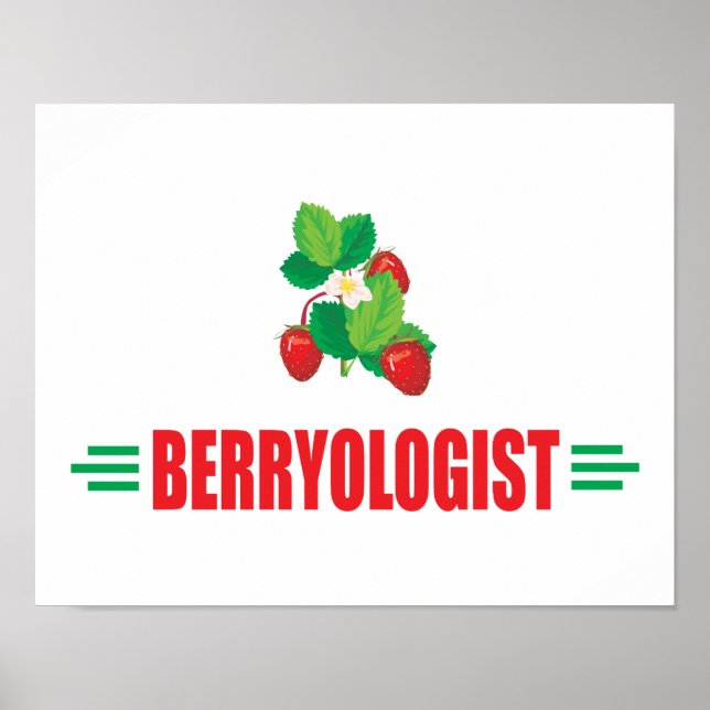 Funny Strawberries Poster (Front)
