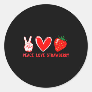 Funny Strawberry Art For Men Women Fruit Strawberr Classic Round Sticker