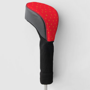 Funny strawberry background golf head cover