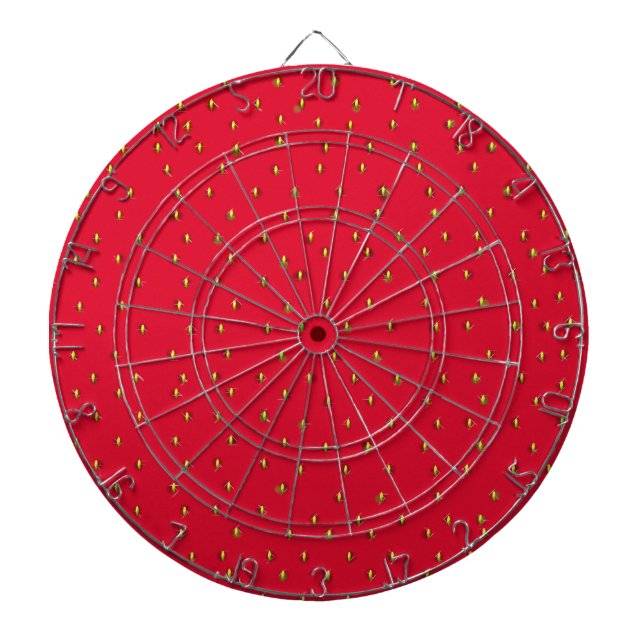 Funny strawberry background red dartboard (Front)