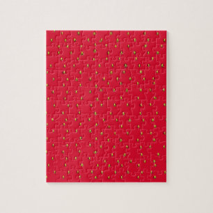 Funny strawberry background red jigsaw puzzle