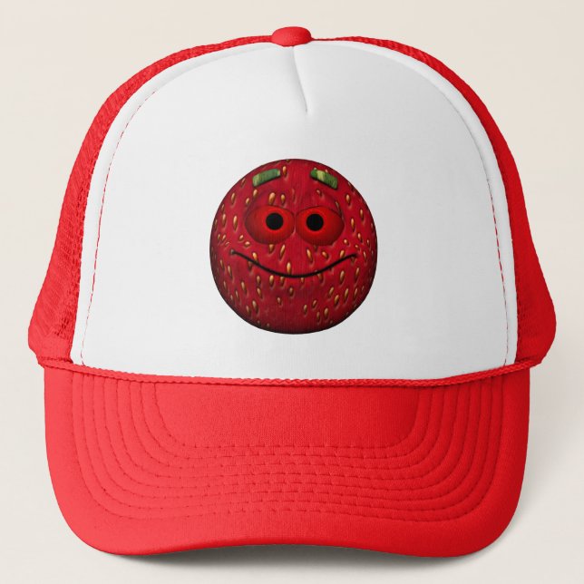 Funny Strawberry Trucker Hat (Front)