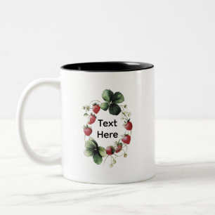 Funny strawberry Two-Tone coffee mug
