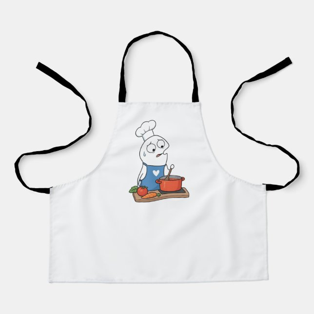 Funny Stressed Cooking Loop Character Apron (Front)