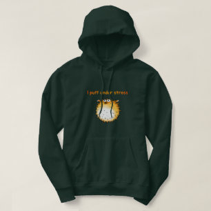 Funny Stressed Pufferfish Cartoon  Hoodie