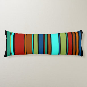 Funny Stripes coloured XII + your background colou Body Pillow
