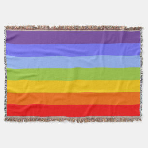 Funny Stripes Pattern - rainbow + your idea Throw Blanket