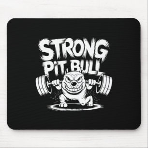 Funny Strong Crucifix Lifting Pitbull  Mouse Pad