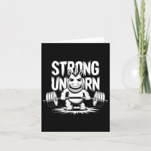 Funny Strong Crucifix Lifting Unicorn  Card