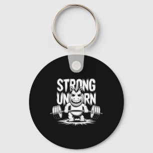 Funny Strong Crucifix Lifting Unicorn  Keychain