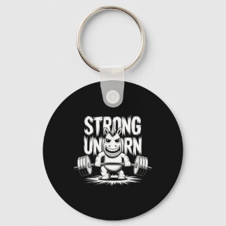 Funny Strong Crucifix Lifting Unicorn Keychain