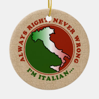 Funny Stubborn Italian Ornament