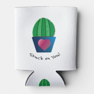 Funny Stuck On You Cactus Can Cooler