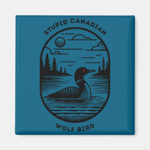 Funny Stud Canadian Wolf Bird Hockey Romance Lgbt  Magnet