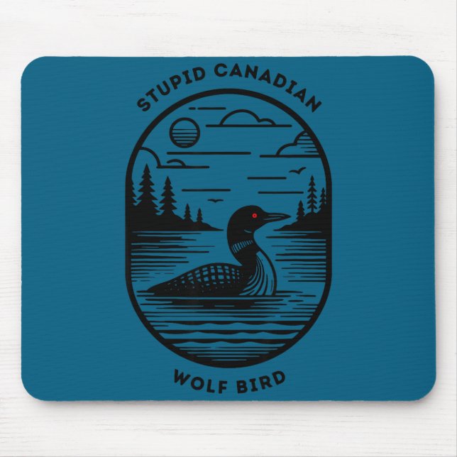 Funny Stud Canadian Wolf Bird Hockey Romance Lgbt  Mouse Pad (Front)