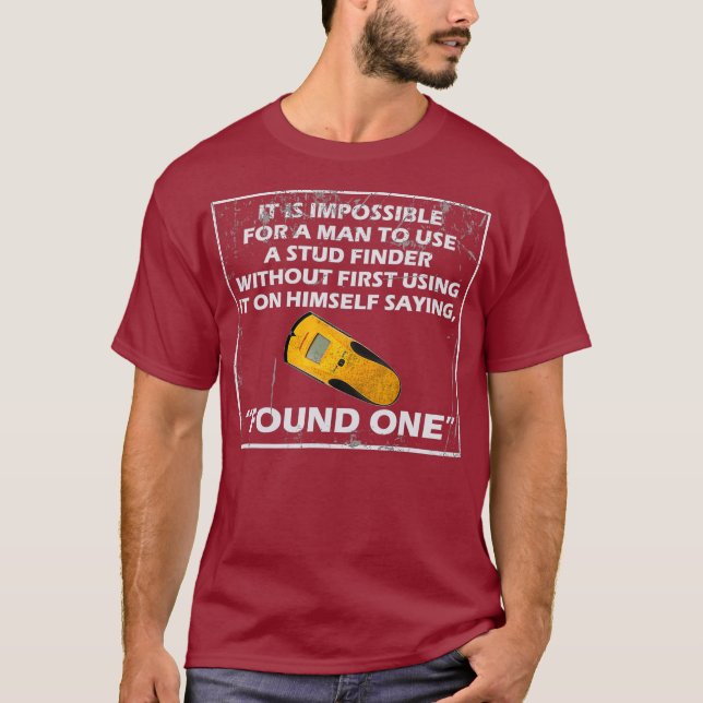 Funny Stud Finder Electrician   Joke T-Shirt (Front)