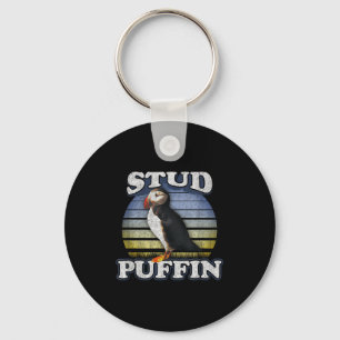 Funny Stud Muffin Vintage Retro Style Stud Puffin  Keychain