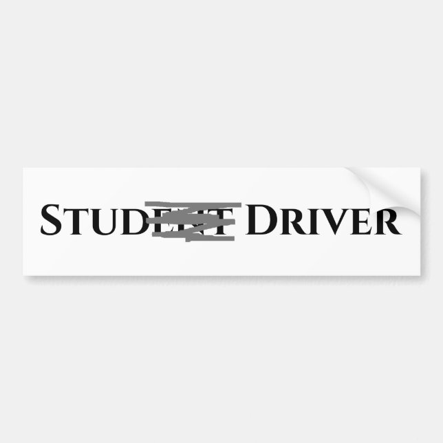 Funny Student Driver Bumper Sticker (Front)