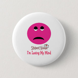 Funny Student Nurse Face Gifts 2 Inch Round Button