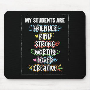 Funny students are kind strong autism awareness mouse pad