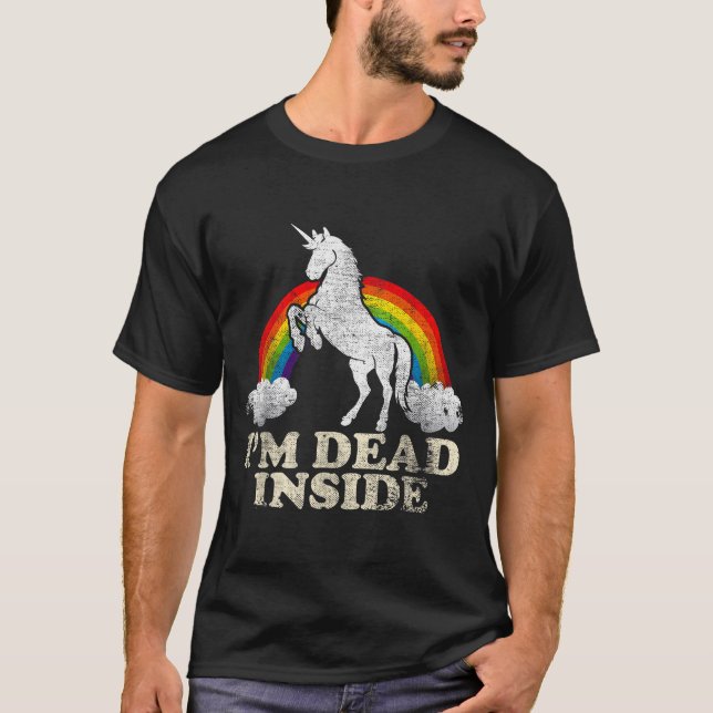 Funny Stuff - Unicorn I'm Dead Inside Sarcastic De T-Shirt (Front)