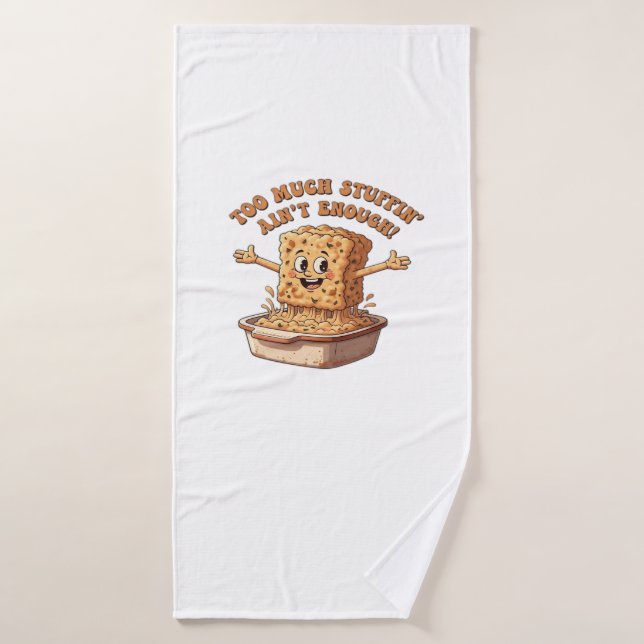 Funny Stuffing Overload Thanksgiving Classic T-Shi Bath Towel (Bath Towel)