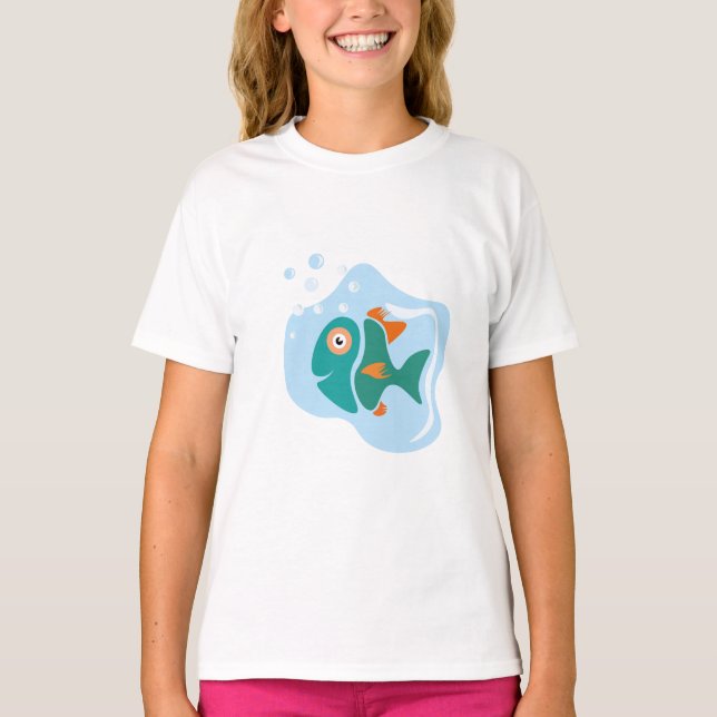 Funny Stylish Fish T-Shirt (Front)